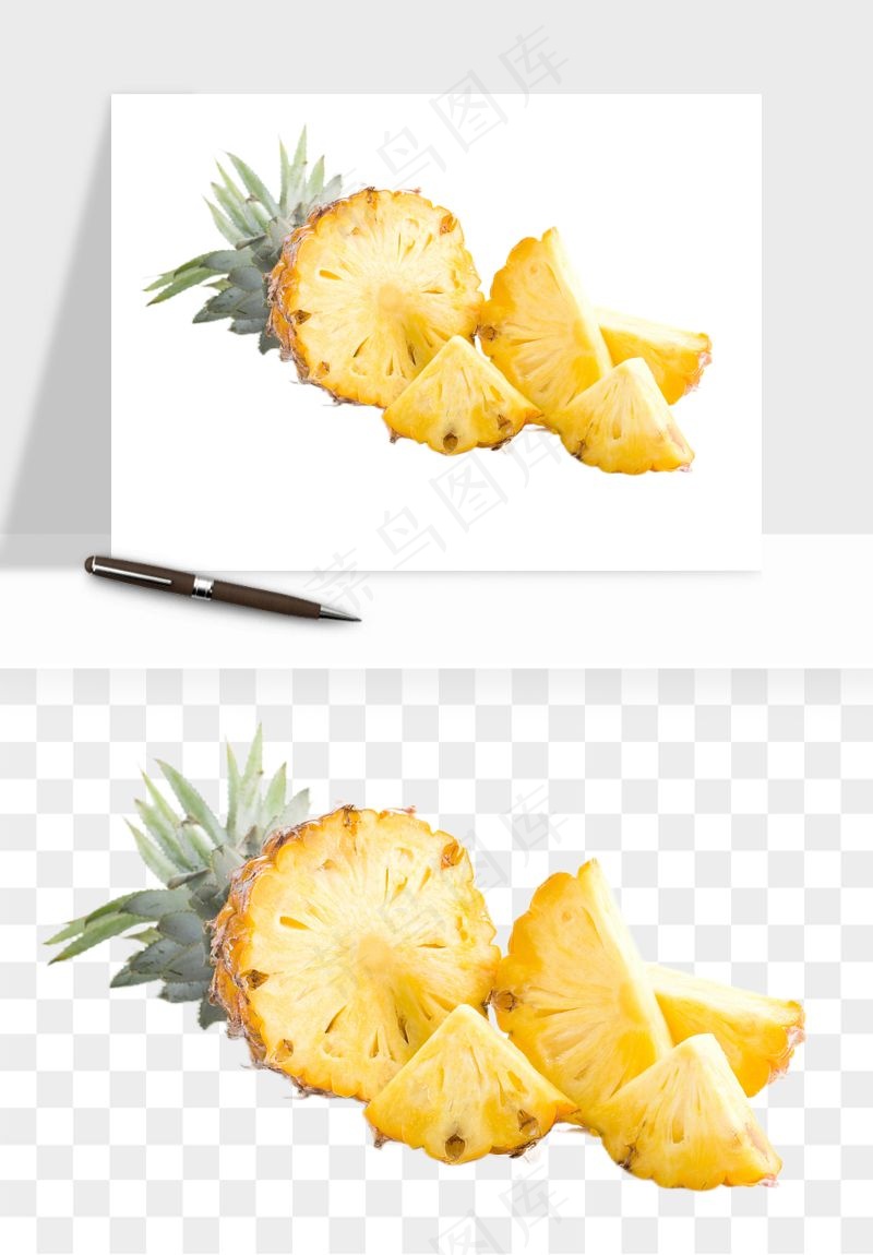 菠萝水果png免抠