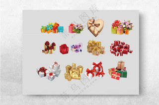 礼品盒盒子素材新年