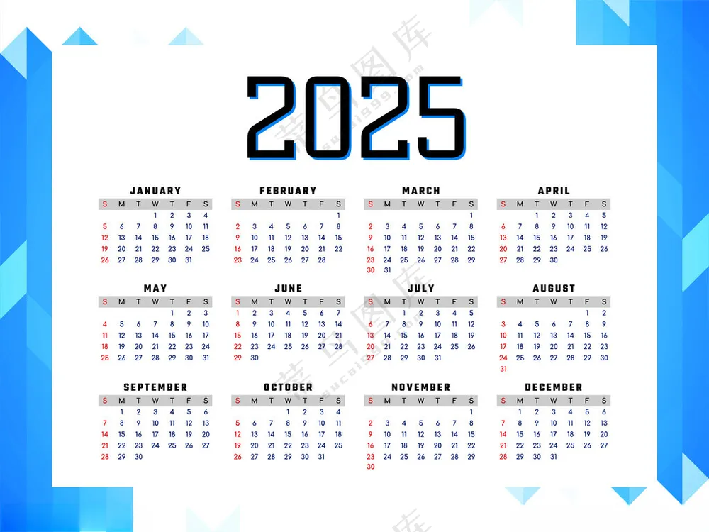 2025年日历模版台历模板广告设计