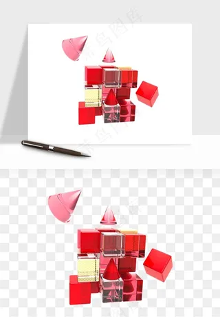 立体创意魔方png免抠