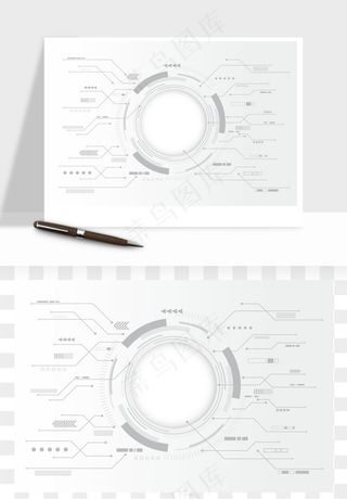 科技电路板线路矢量png免抠
