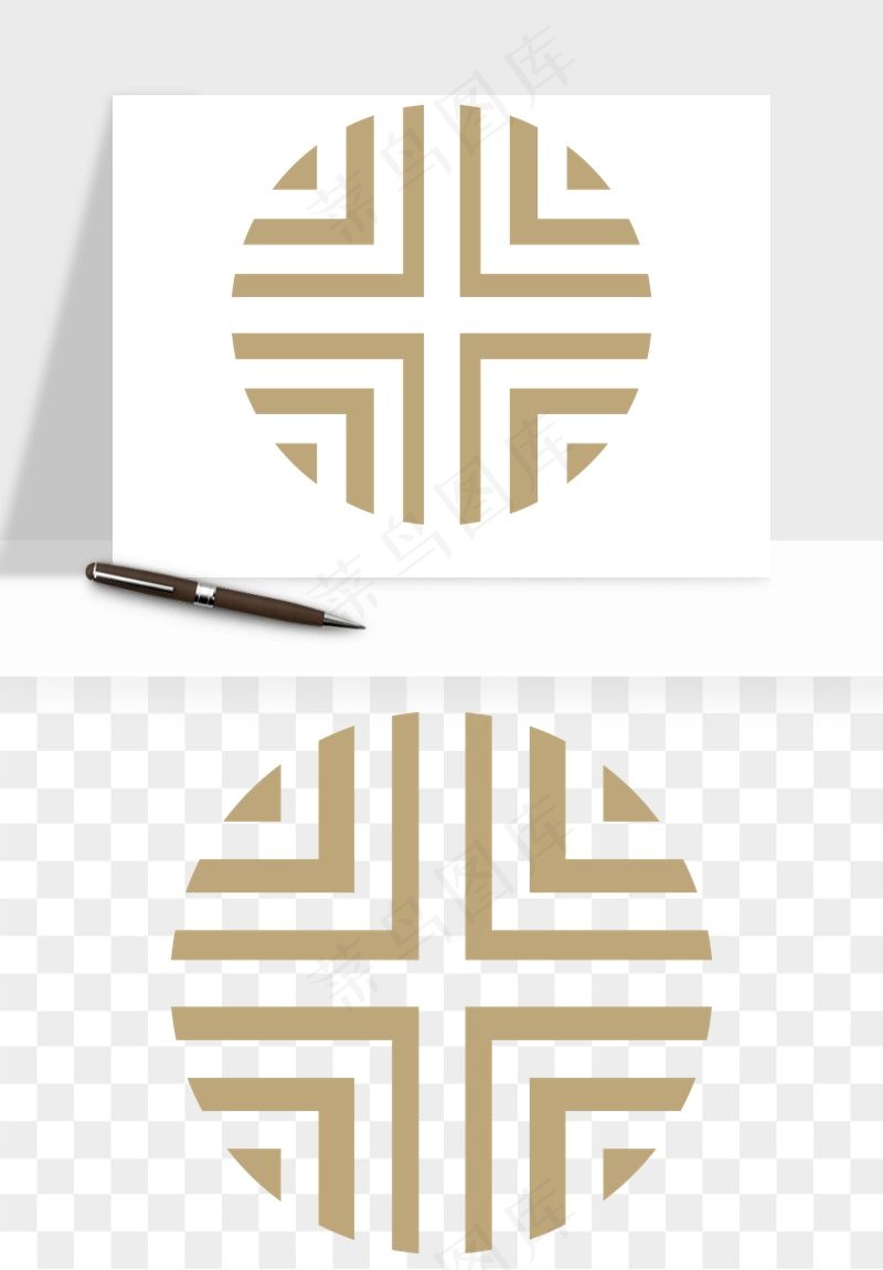 中式镂空古典图案png免抠