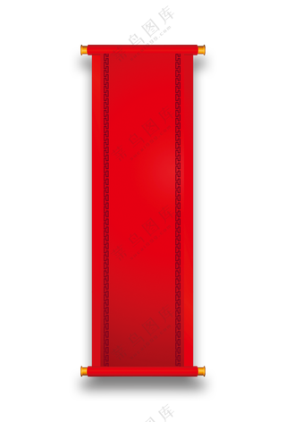 边框图案装饰红色卷轴免抠图片素材