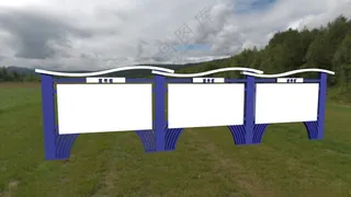 户外宣传栏造型飘沿