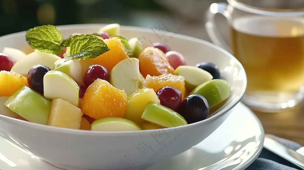 美食摄影水果沙拉新鲜美味果肉果盘