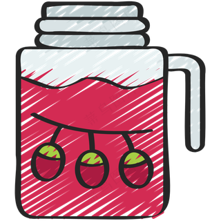 果酱 果汁 绿色健康食品 铅笔手绘图标icon