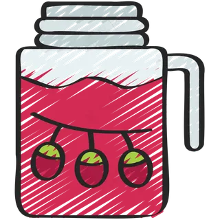 果酱 果汁 绿色健康食品 铅笔手绘图标icon