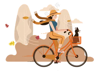 秋天户外活动插画 (4)