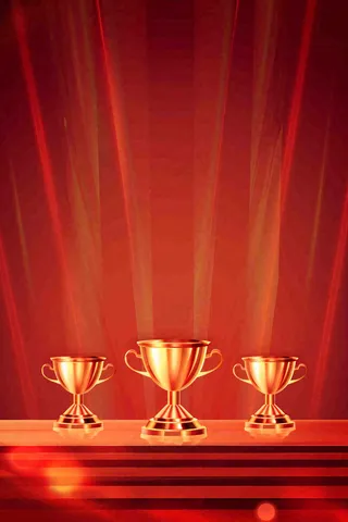 销量冠军销售红色大气奖杯背景