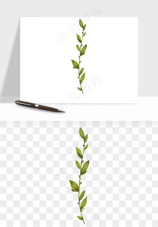 清新手绘植物png免抠