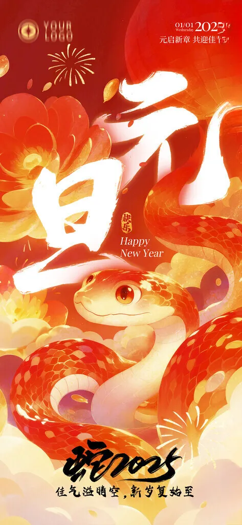 2025元旦蛇年过年剪纸
