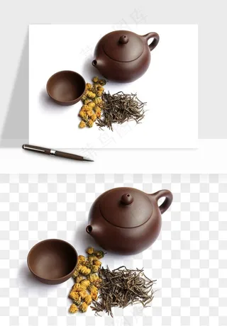 中国风茶壶茶几png免抠图