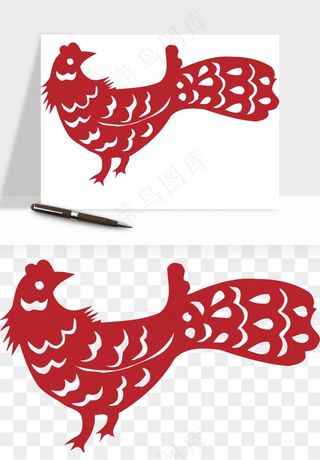 传统花鸟动物剪纸png免抠