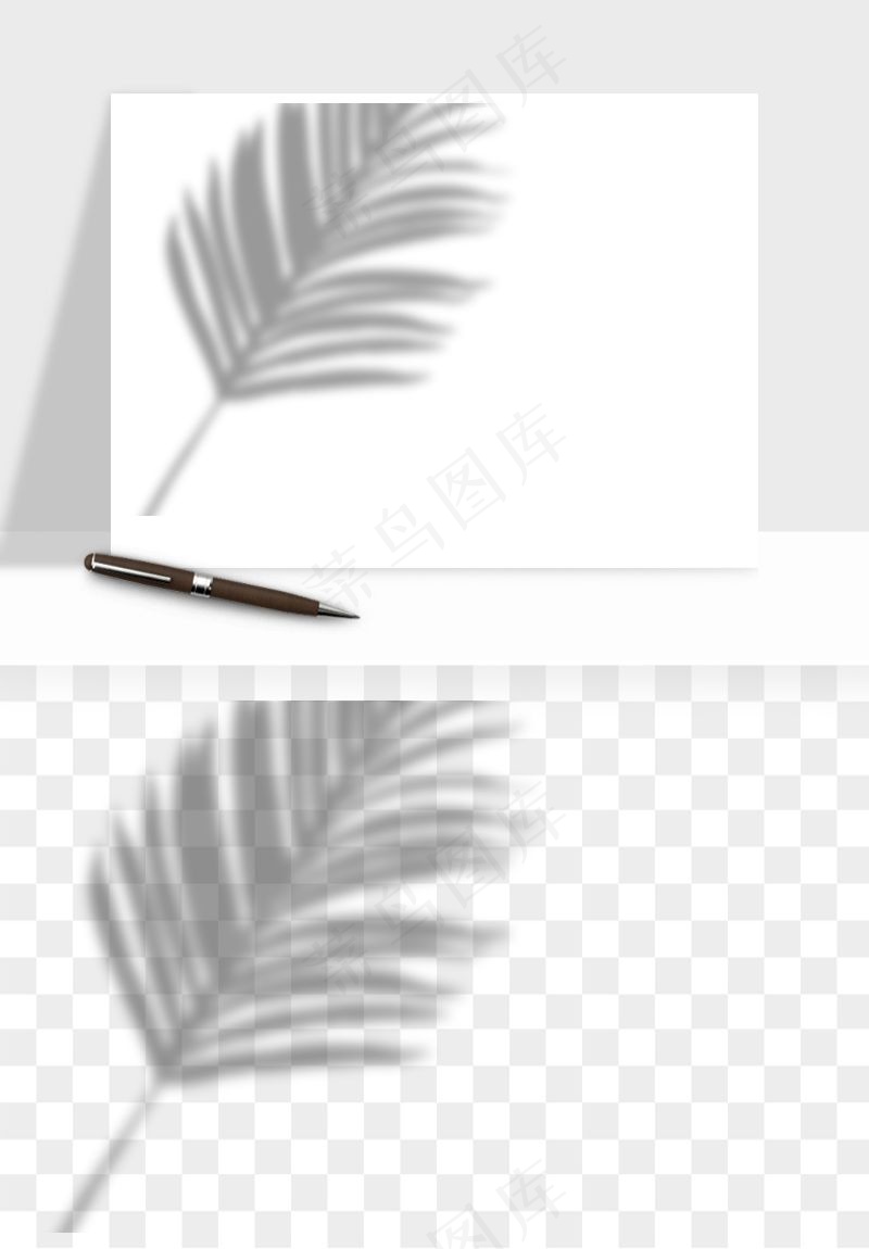 阴影植物窗户投影免抠元素