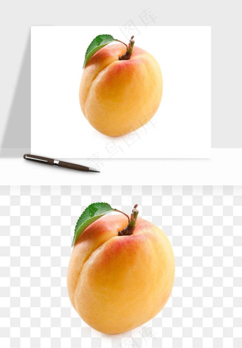 桃子油桃黄桃水果png免抠
