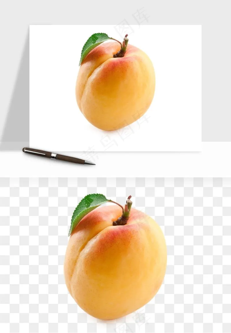 桃子油桃黄桃水果png免抠