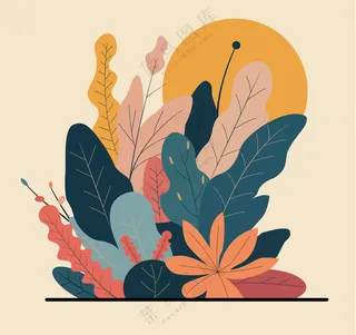 植物插画矢量图
