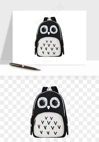 卡通书包背包双肩包png免抠