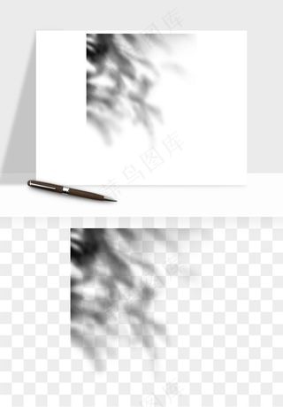 阴影植物窗户投影免抠元素