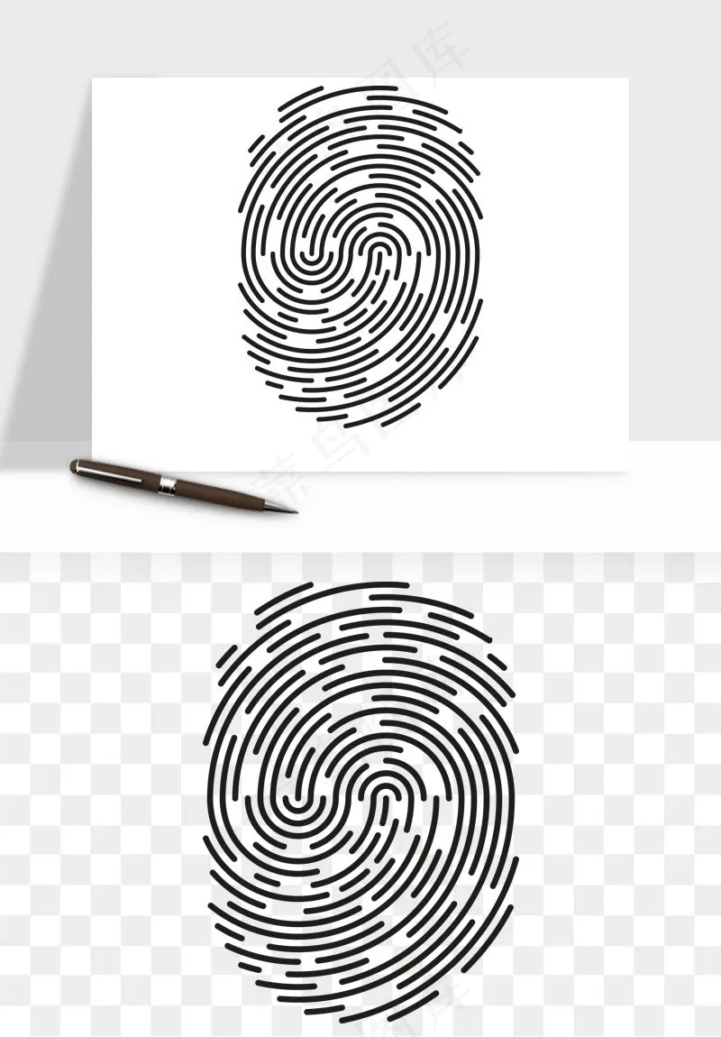 指纹手指纹路png免抠