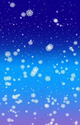 梦幻蓝色渐变雪花背景元素大合集