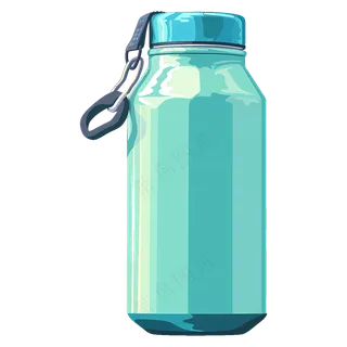 免抠一个蓝色的卡通运动水杯