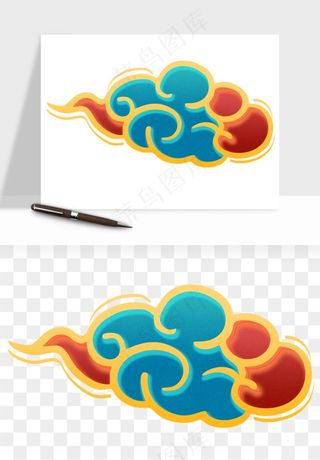 国潮敦煌云纹祥云云彩png免抠