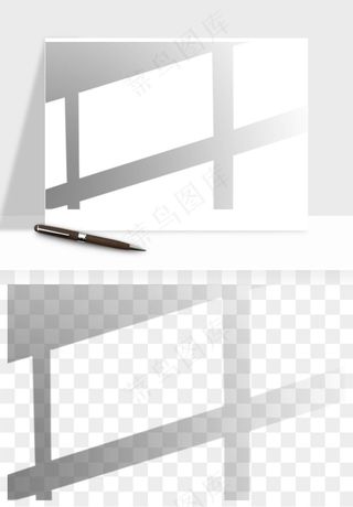 阴影植物窗户投影免抠元素