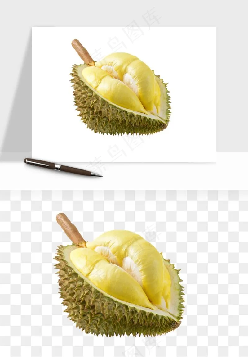 榴莲果肉水果png免抠