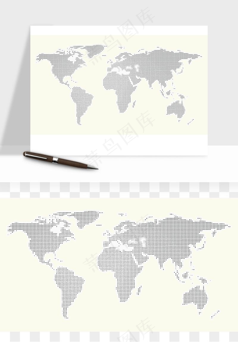 世界地图矢量png免抠