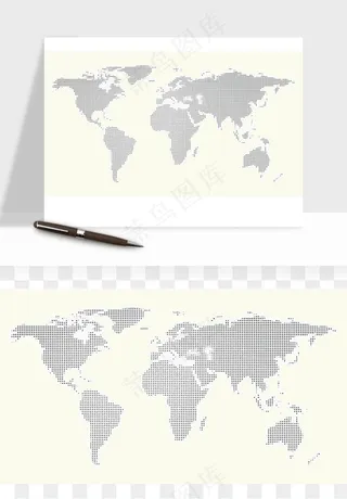 世界地图矢量png免抠