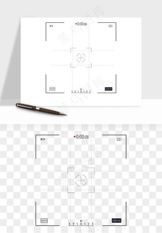相机取景框屏幕边框png免抠