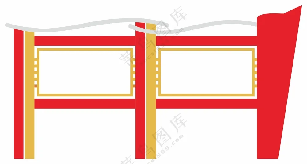 宣传栏告示栏文化路矢量素材