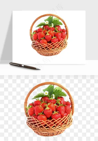 草莓水果png免抠