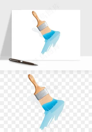 油漆刷子粉刷png免抠