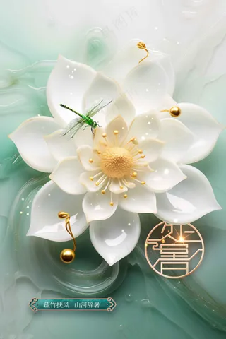 简约处暑节气传统活动海报