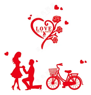 婚恋求婚浪漫形象墙