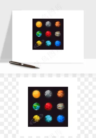 宇宙太空行星矢量png免抠