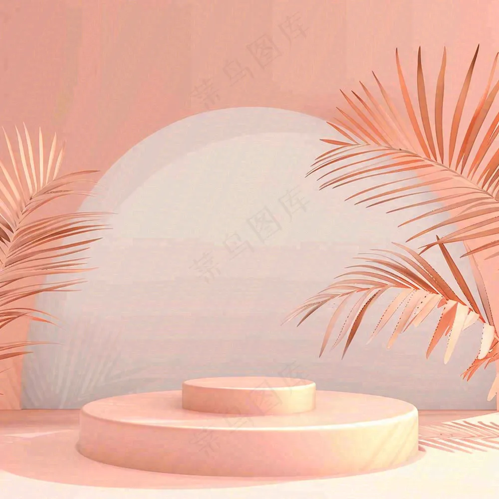 美妆护肤3d展台清新背景