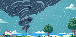 龙卷风自然灾害天气背景