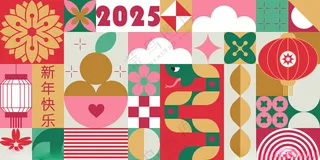 蛇年2025插画广告设计