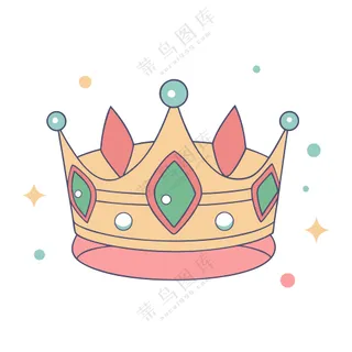 简约镶嵌宝石珠宝王冠