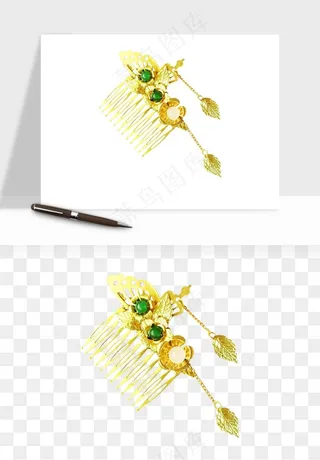 古风发簪头饰配饰png免抠