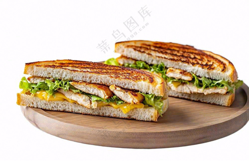 三明治汉堡摄影图免抠