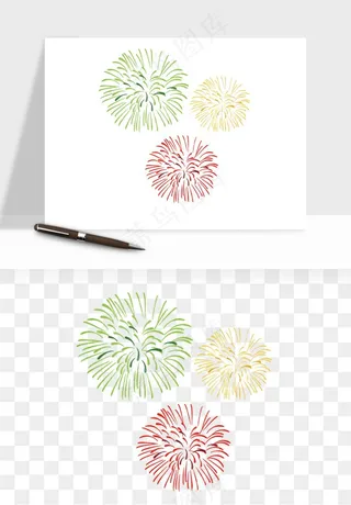 卡通烟花烟火礼花png免抠