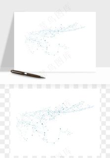 科技几何点线数字装饰png免抠 科技几何点线数字装饰png免抠