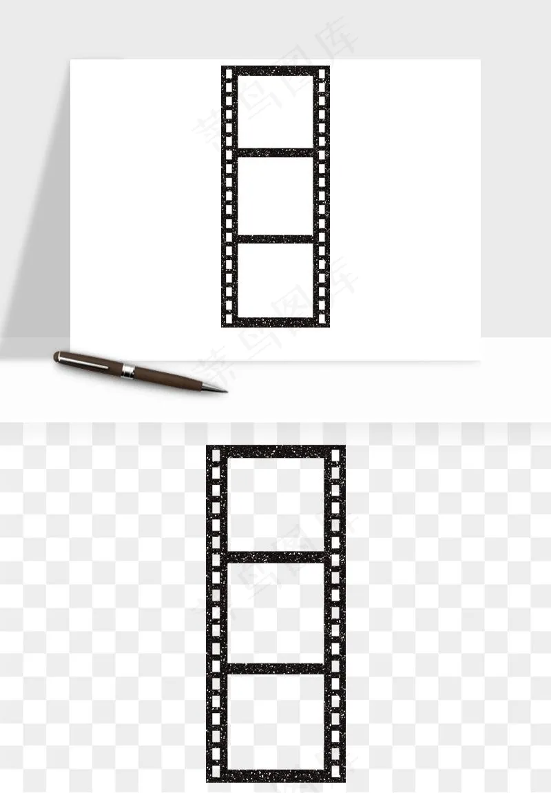 电影黑胶胶片元素png免抠
