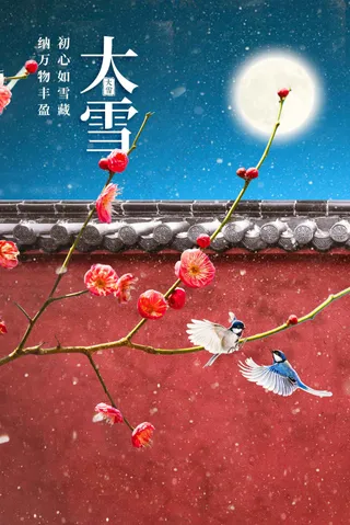 大雪节气节日活动宣传海报