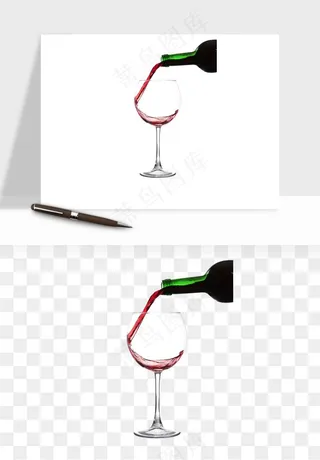 红酒玻璃酒杯png免抠