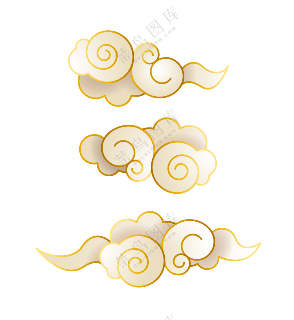 金边祥云元素